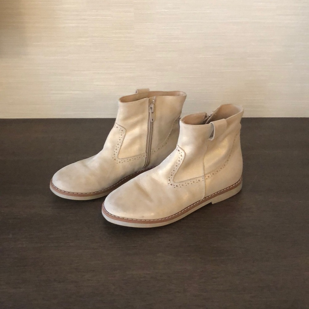 Girls Gold Ankle Boot